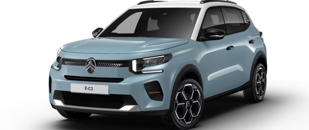 Svetlo moder novi Citroën ë-C3, evropski električni avto z dostopno ceno in razvejano servisno mrežo v Sloveniji